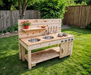 Kids Mud Kitchen Build Plan: Outdoor Play Kitchen (PDF Download) - Etsy