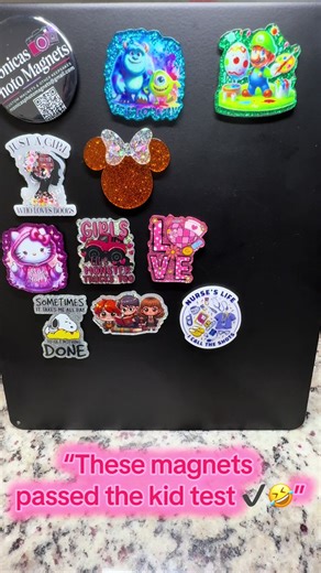 Can’t get enough of these cute little magnets 🥰 The kids are LOVING them 😍✨ #CuteMagnets #KidApproved #PhotoMagnets #SmallBusinessLove #CustomKeepsakes