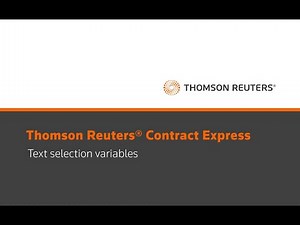 Contract Express - Text selection variables