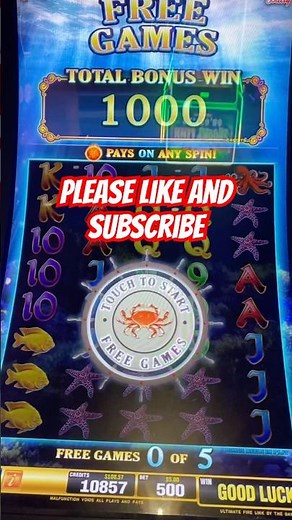 $5 FREE GAME BONUS! Ultimate Fire Link Slot Machine ⚓💥🎰 #shorts