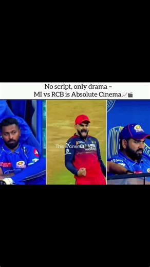 No script, only drama – MI vs RCB is Absolute Cinema. 🎥🏏 #cricket #ipl #mi #rcb #absolutecinema
