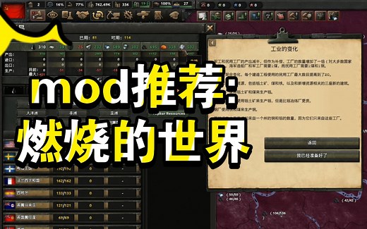 [mod推荐:燃烧的世界]钢铁雄心四mod推荐