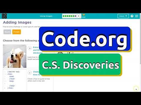 Code.org Lesson 9.8 Using Images | Tutorial with Answers | Unit 2 Web Development | CS Discoveries