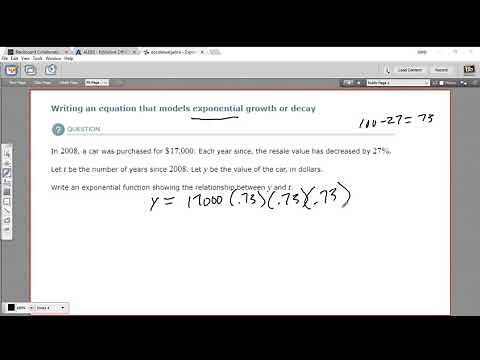 Writing an equation that models exponential growth or decay