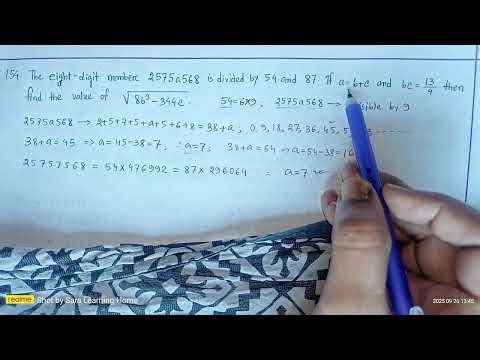 154. Algebra | BDMO - 2023 | Bangladesh Math Olympiad Question Solutions | 01612-011182