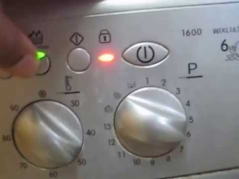 Indesit washing machine flashing lights
