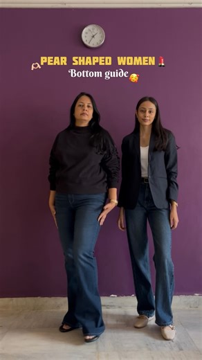@style_inspobyjhalak on Instagram: "styling bottom’s for pear shaped body type 💁‍♀️🍐 (styling for pear shaped body , styling indian women, styling bottoms for pear shape , conscious about hips or tummy?) #pear #pearshape #denim #trousers #modesty #modestfashion #fashion #style #explore #stylish #pinterest #fashionblogger #styling #styling #styleblogger #fashionstyle #instagramgrowth #igreach❤️ #ınstagramhacks #inspirational #indianstyle"