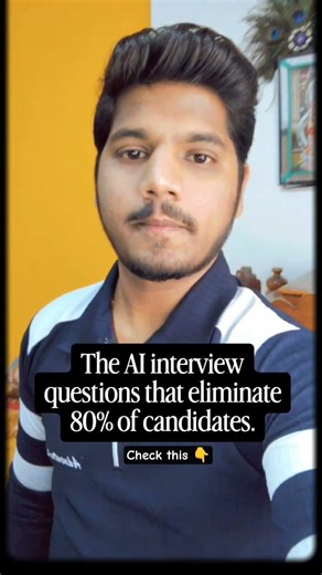 Top 30 AI interview questions that eliminate 80% of candidates.#aiengineer