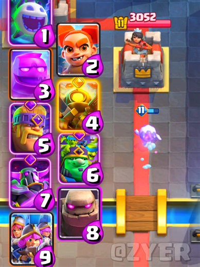 1 to 9 Elixir, how much damage can they do? 🔥 #clashroyale | Clash Royale