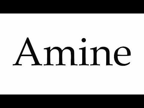 How to Pronounce Amine