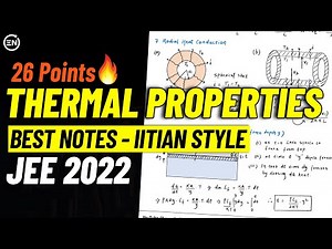 Thermal Properties & Heat Transfer Short Notes IITIAN Style | JEE Main JEE Advanced NEET | Mohit Sir