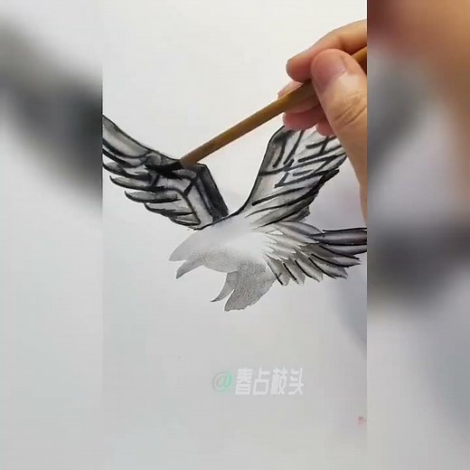 How To Draw An Eagle with pencil Easy | How to draw a bald Eagle (flying) easy step by step