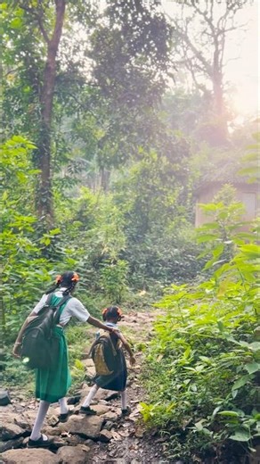 The most beautiful walk to school you'll see today ✨ #sisters #school