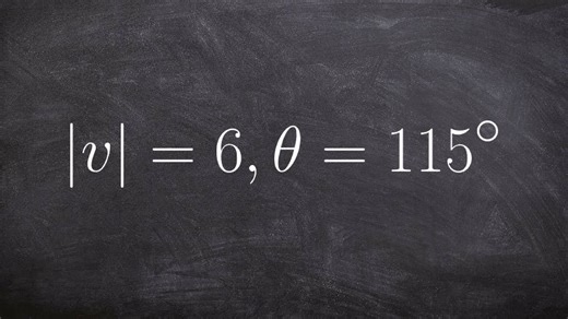 Given the magnitude and direction of a vector find it's components