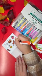 1.4K views · 19 reactions | Give your planner, journal, or scrapbook a cozy fall makeover with your very own DIY fall stickers! Just grab some sticky paper, your favorite MILDLINER and CLiCKART colors, and doodle away! Once you're done, cut them out and get ready to stick! #ZebraPen #MILDLINER #CLiCKART #FallCrafts #DIYStickers #Planning #Journaling #Scrapbooking | Zebra Pen | Facebook
