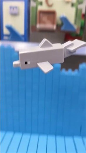 The Minecraft Dolphin goes for a swim.