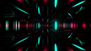 Download Turquoise and Pink Mysterious Alien Corridor with Flashing Light Background VJ Loop in 4K for free