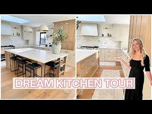 *NEW* FULL KITCHEN TOUR + Ultimate Kitchen Storage Ideas! Neutral Farmhouse Kitchen 🤎