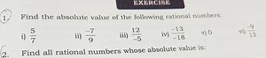 Find the absolute value of the following rational numbers:\fr... | Filo