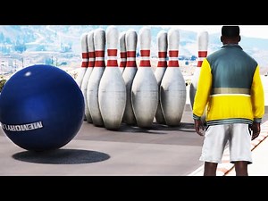 GTA5 小富發現史上最大的保齡球場！到底要如何玩呢！？ （太大了😲）GTA5 BOWLING MOD