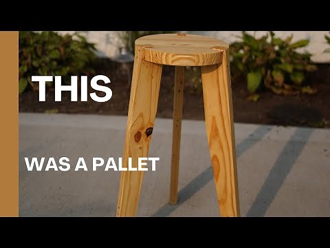3 Legged Shop Stool Build From Pallet Wood