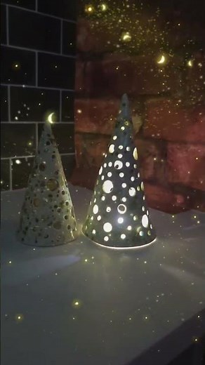 Hand made Ceramic Christmas tree with lights