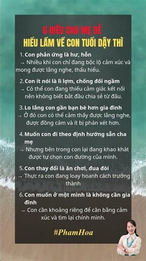 6 Điều cha mẹ dễ hiểu lầm về con tuổi dậy thì #nalela #gieomamtuduy #nuoidaycon