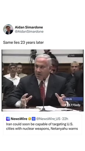 Bibi says Iran is developing a nuke. He said the same thing about Iraq in 2002 🤡 . . . . . . . . . . . . . . #gazaunderattack #palestinetiktok #palestinian #gazanation #palestinetiktok