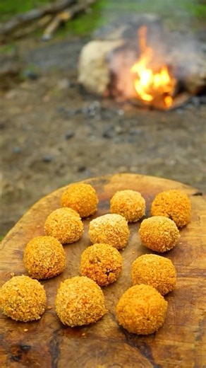 Egg potato cheese ball