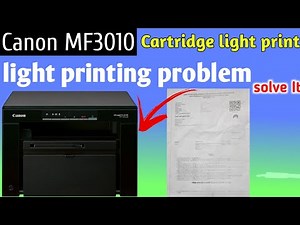 Canon mf 3010 light printing problem . solve #printer