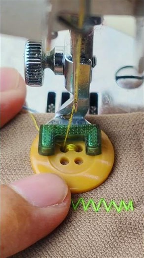 demonstration of sewing buttons using a Janome sewing machine #sewingtechniques