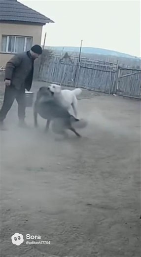 Alabay Saves Owner From Wolf Attack — Caught on CCTV😱🔥🤯