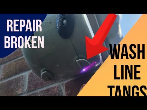 Repair broken retractable outdoor clothesline such as a minky