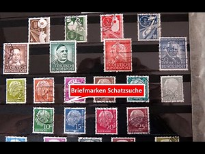 Valuable stamps and letters? Treasure hunt in a lot of West German stamps