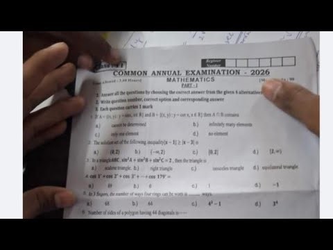 11th maths annual exam question paper original 2026