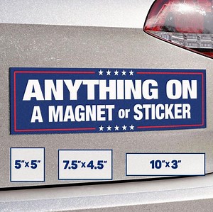 Custom Car Magnet or Bumper Sticker — Design Included, Weatherproof, Matte, 3 Sizes, Business, Funny, Political, Personalized Decal - Etsy