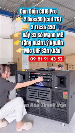 Thanh lý dàn điện CD18 Pro #loakeodidong #loa