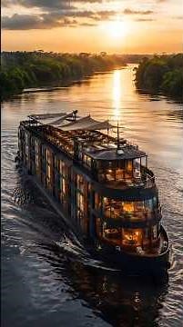 The ultra-luxury black ship sailing the Amazon #Amazon #AquaNera #luxurytravel #cruises