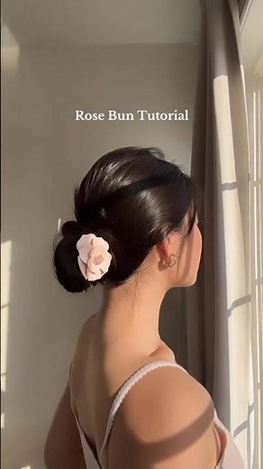 Rose Bun Hair Tutorial Perfect for Spring!
