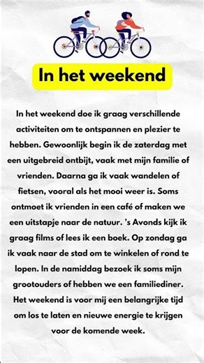 Speak Dutch Naturally | My Weekend Routine