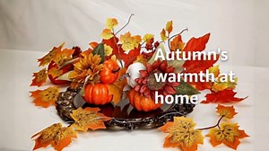 6 Pcs Fall Decorations - Fall Centerpieces with Artificial Pumpkins Maple Leaves Sunflowers Berries for Thanksgiving Dinner Table Fireplace Room Porch Fireplace Home Indoor Decor