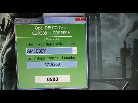OPEL RADIO CODE DELCO SERIES CALC - NO LIMIT
