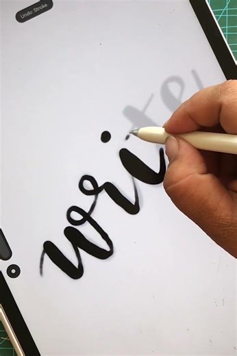 Satisfying calligraphy 'Write' creation ✍️ #lettering #asmr #art
