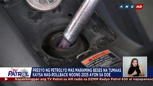 Magpapatupad ang mga kompanya ng langis sa Martes, January 6, ng kauna-unahang rollback sa 2026, at ikinagulat ng mga motorista ang halaga nito. | TV Patrol