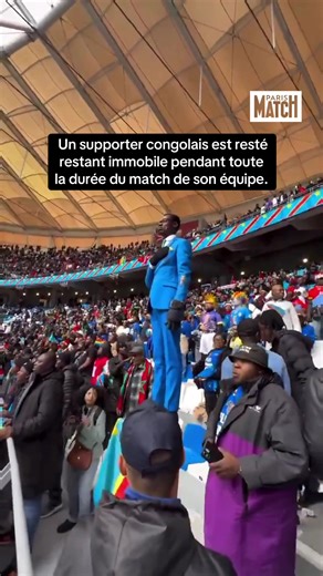 Un supporter congolais immobile pour son équipe !