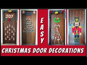 Easy Christmas Door Decoration Ideas | Amazing Christmas Decorations at Home | DIY Christmas Decors