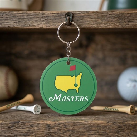 Masters Golf Tournament Keychain, Augusta National Flag Map Keyring, Golfer Gift, Golf Bag Accessory for Golfer - Etsy