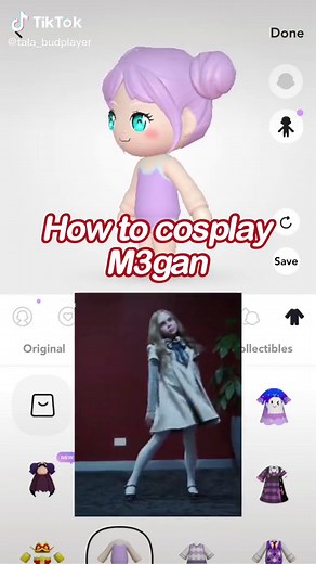 tutorial on how to cosplay m3gan #megan #m3gan #budcreate #budphilippines #tiktokphilippines #tiktokph #zyxcba #obby #fpy #fypage #parkour #pastel #cosplay