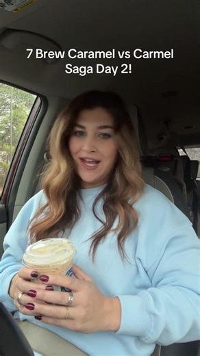 Imma need an official 7 Brew statement on how I should order caramel drizzle. 🤣 @7brewcoffee #caramelvscarmel #caramel #7brew #7breworder #7brewcrew caramel Carmel coffee order