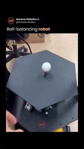 AI & Robotics on Instagram: "A robotic platform uses sensors and precise motors to keep a ball perfectly balanced on its surface, automatically adjusting its tilt in real time to maintain stability. 📡 Follow @uncover.robotics for more behind-the-scenes tech from the real robot revolution. Credits: ViralRush/X"